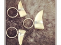 Small silver whale tooth rings, icelandic jewellery
