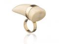 Large Whale tooth ring, icelandic jewellery